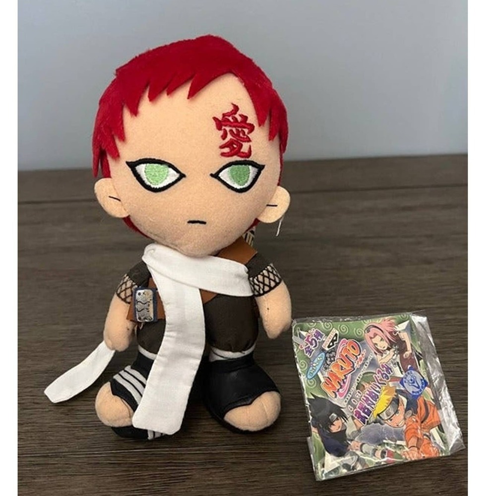 Naruto Gaara Banpresto Plush Figure Red Hair Sand Gourd Anime Collectible Tag